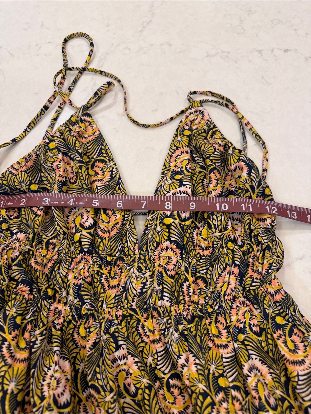 J.Crew NWT Oahu V-neck tiered‎ dress in dandelion swirl Size XS - Picture 9 of 10